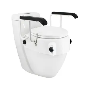 Height adjustable Raised Toilet Seat with flip up armrest Bathroom Safety commode Seat Riser Elevated toilet stool MK05008