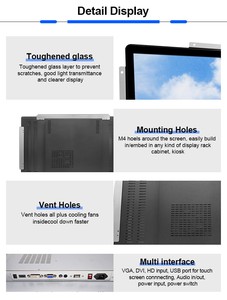 フルHD 1080pタッチスクリーン42インチLCDオープンフレームTVモニターVGA DVI入力付き - Product Image 4