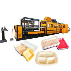 Disposable Vacuum Ps Foam Plate Take Away Lunch Box Packaging Thermoforming Making Machine Egg Tray Machine,fast Food Box 80mm