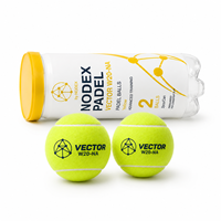Balles de padel NODEX personnalisées en feutre tissé durable 2026 – Pack de 2/3/4 balles pressurisées pour tournoi, roses et rouges, conformes à la norme FIP