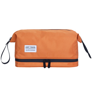 Bolsa de aseo para hombre con separación de seco y húmedo, bolsa portátil para guardar maquillaje para viajes de negocios, bolsa de maquillaje de alta calidad. - Product Image 1