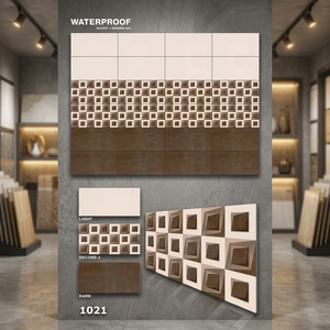 Azulejos decorativos para el hogar, azulejos de pared perforados de 30x60cm, acabado brillante, Ideal para baños, azulejos interiores de cerámica de 12x24, 300x600mm - Product Image 4