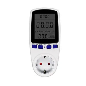 EU Plug Electricity Power Energy Watt Voltage Amps Current Meter Wattmeter Analyzer with Usage Monitor