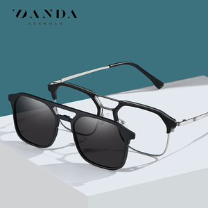 Danda Magnetic Polarized <b>Sunglasses</b> CG3203 <b>Square</b> Frame UV400 Anti Glare Unisex Travel Cycling Driving - Product Image 4