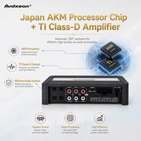 Amplificateur DSP de voiture de classe D 4 entrées 8 sorties, processeur audio 4 canaux, puce AKM japonaise, entrée haut niveau, OEM ODM, vente en gros