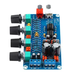 Home Amplifier Preamplifier Volume Tone Treble Bass Jarak Menengah NE5532 Op Amp HIFI EQ Papan Kontrol AC Ganda 12v-18v