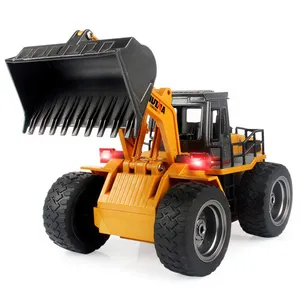 1:18 Rc Bulldozer Đồ Chơi Huina 1520 2.4G 6ch Rc Mô Phỏng Hợp Kim Xe Tải Xây Dựng Đồ Chơi Bánh Xe Tải