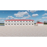 Immeuble de bureaux préfabriqué de luxe à deux étages conception de la manufacture de maisons en conteneur plat en acier appartement préfabriqué