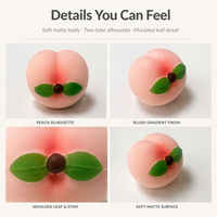 Jouet anti-stress souple en TPR en forme de pêche, jouet sensoriel de simulation de fruit pour adultes et enfants, vente en gros