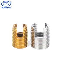 Inserts filetés autotaraudeurs BS4377 M14 pour bois, plastiques, acier au carbone, revêtement en zinc jaune