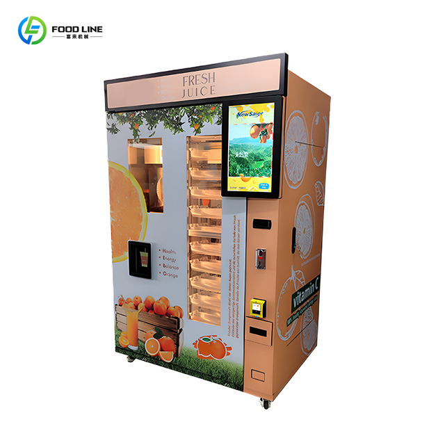 Customized Fruit Juice Commercial Refrigerated Fresh Squeezed Orange Juice Vending Machine
