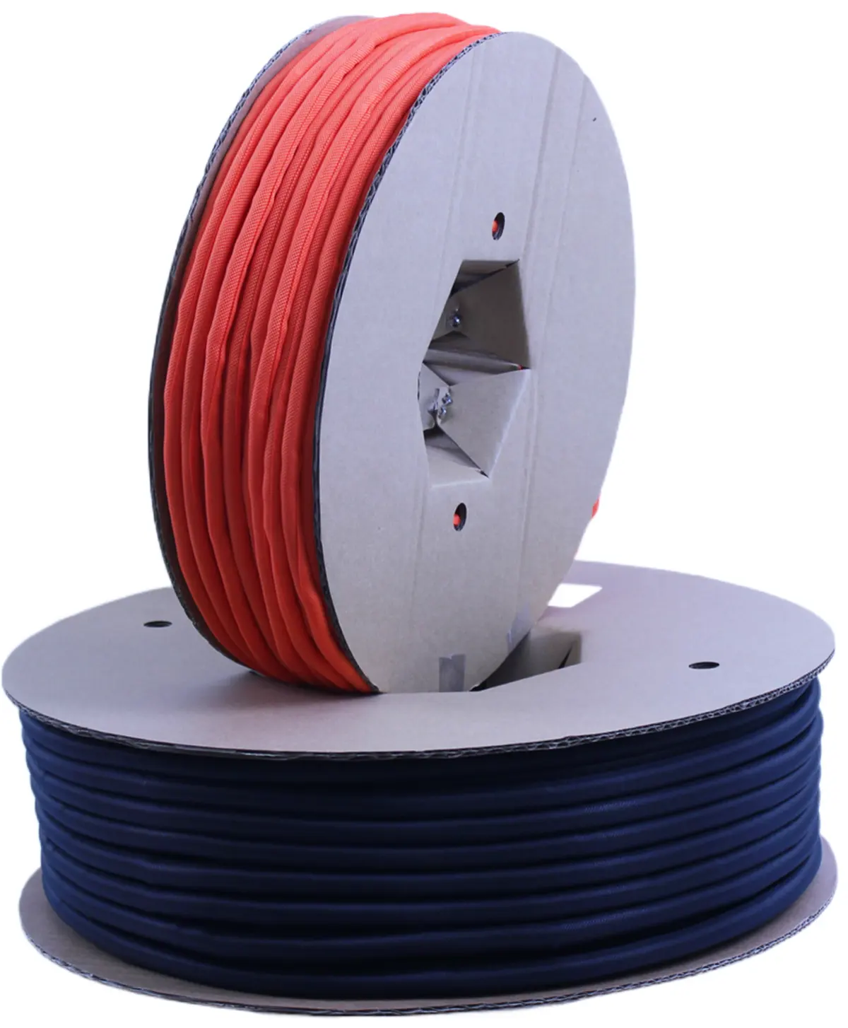 Protection de fil de fibre ignifuge manchon textile auto-enveloppant manchon de câble tressé de métier à tisser en spirale