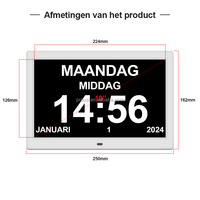 Profs Nieuwe 10 Inch Slimme Dementiekalender Klok Geheugenverlies Nederlandse Grote Display Digitale Kalender Wandklok Mobiele Telefoon App