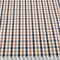 Tissu en sergé de polyester à carreaux 110 GSM, tissu à carreaux tissé pour veste, doublure de trench-coat
