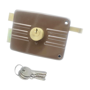 ISEO Serrure de porte à cylindre double haute sécurité 120 mm en <span class=keywords><strong>laiton</strong></span> pour porte en bois, pêne dormant 9710 - Product Image 3