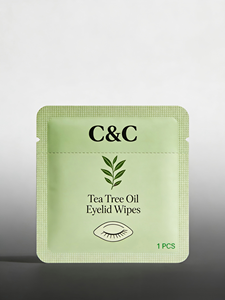 Lingettes nettoyantes pour paupières à l'huile d'arbre à thé pour les yeux secs et la blepharite - Product Image 2