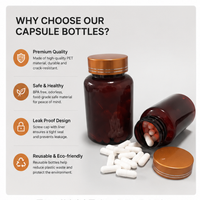 Offre Spéciale – Pot en plastique vide noir personnalisé de 120 ml pour médicaments, produits pharmaceutiques et de santé, avec impression sérigraphique