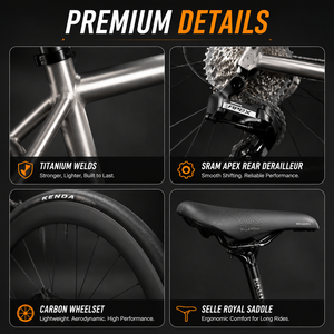 Bicicletta da Montagna WOWI in Lega di Titanio con <span class=keywords><strong>Cerchi</strong></span> in Fibra di Carbonio, Forcella, Sella Ergonomica, Cambio a Pollice, Design Leggero, Ruote Anteriori/Posteriori - Product Image 4