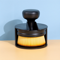 Pinceau de maquillage en fibres synthétiques très vendu pour le fond de teint avec manche en plastique pour le corps - Rangement facile