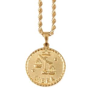 Go Party 12 horóscopo colgante collares 316L joyería de acero inoxidable cuerda cadena encanto signo del zodiaco Collar para Mujeres Hombres - Product Image 2