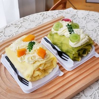 Vente en gros Boîte d'emballage pour gâteau au fromage Mousse à couche moulue Mini pâtisserie Swiss Roll Clear Blister Container Dessert Stockage des aliments