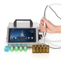 Machine de remplissage automatique portative à tête unique pour petits flacons, idéale pour les huiles essentielles, les parfums et les liquides de laboratoire