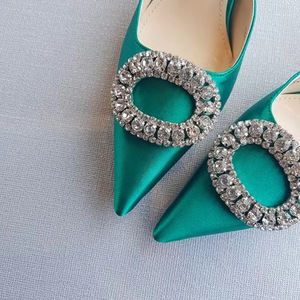 Zapatos de Tacón para Mujer 2022, Modelo Flower Spring Muyu, Estilo Europeo y Americano, Color Rojo, Hebilla de Una Línea, Punta Puntiaguda, Talla Única, Sandalias de Moda - Product Image 4