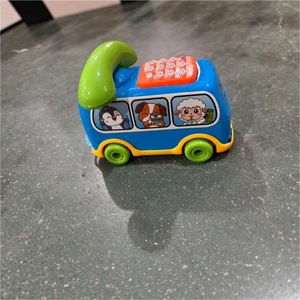 Juguetes de autobús, juguete musical con forma de teléfono para niños pequeños de 2 a 3 años, de plástico, para empujar, con sonidos y música, juguete educativo de aprendizaje temprano - Product Image 2