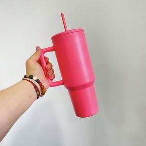 H3.0 Blank Sublimation Bright Matte <b>40oz</b> <b>Tumbler</b> Gym Sport Water Bottle Car Travel Coffee Mug <b>with</b> Straw - Product Image 3
