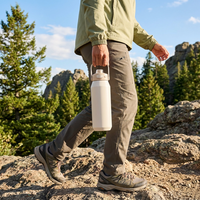 Botella de Agua Aislada al Vacío de Acero Inoxidable de 1 Litro con Asa y Tapa con Cierre, Libre de BPA, a Prueba de Fugas, para Viajes, Senderismo y Gimnasio
