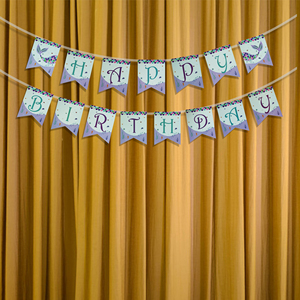 Bannière de joyeux <span class=keywords><strong>anniversaire</strong></span> sirène <span class=keywords><strong>personnalisable</strong></span> en papier écologique coloré, durable, pour fête d'<span class=keywords><strong>anniversaire</strong></span> ou fête pour animaux de compagnie - Product Image 1