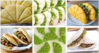 Nourriture chinoise saine à la vapeur, pain bao au feuille de lotus, surgelé rapidement, gua bao surgelé, pain bao ouvert surgelé, gâteau à la feuille de lotus, machine à pain bao, marque NP