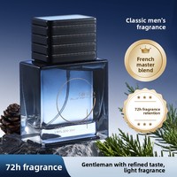 Parfum pour homme Life Men's Blue - Parfum boisé élégant et rafraîchissant au bois de santal, longue tenue, format voyage, idéal pour les trajets quotidiens