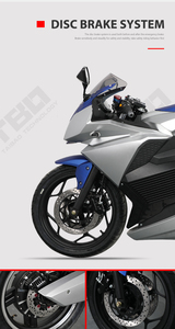 Motocicletta Elettrica Sportiva Personalizzata da 12000W ad Alta Velocità per Adulti, Velocità Massima 140 km/h, con Batteria al Litio di Grande Capacità - Product Image 2