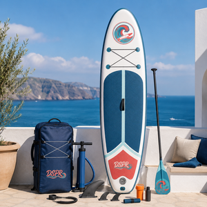 Planche de <span class=keywords><strong>paddle</strong></span> gonflable sur mesure d'usine OEM 10'6" 6 <span class=keywords><strong>pouces</strong></span> d'épaisseur en PVC Drop Stitch, faible MOQ, logo personnalisé, vente en gros - Product Image 5