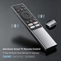Télécommande vocale personnalisée OEM ODM à 17 touches avec boîtier en aluminium pour Smart TV Android, usine source JCXK