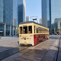 Tramvay Retro Personalizado para Ciudad, Vehículo Ferroviario Panorámico Directo de Fábrica para Parque Temático y Calle Turística