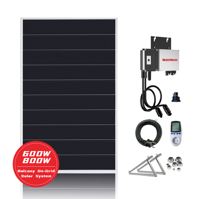 Germany Balcony Solar System 600 Watt 800 Watt Small on Grid Solar Balcony Power Plants Balkonkraftwerk
