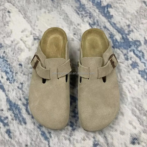 Sandales GLADIATOR pour hommes toutes saisons en <span class=keywords><strong>cuir</strong></span> véritable beige, mules, sabots, chaussures de plage, de voyage et de marche en plein air - Product Image 5