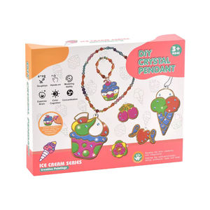 Handgemachte DIY Kristall Anhänger Fenster Kunst lustige Kind Zeichnung Spielzeug Dessert Perlen 3D Kleber Malerei Kit Set - Product Image 1