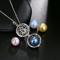 Pendentif cage ouvrable en cuivre électroplaqué, plusieurs styles, pour perle d'eau douce Edison, accessoire de collier DIY, vente en gros