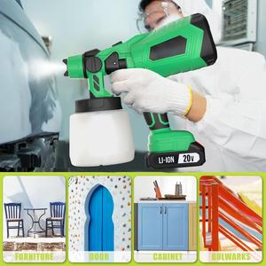 20V Cordless DIY 800ml Mini <b>Brushed</b> Motor 2500PSI Battery-<b>Powered</b> Feed Spray Painting Paint Sprayer Gun CPS-20B Cordless Paint S - Product Image 6