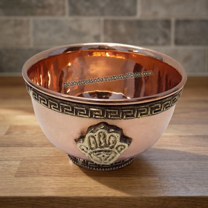 Cuenco de cobre con diseño de mano Hamsa, ecológico, quemador de incienso tibetano aromático, para uso ritual en el altar, decorativo para fumigación. - Product Image 3