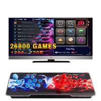 Console de jeu Pandora DX 26800 avec double joystick d'arcade et pousse-pièces UJ-PC01, prise US, pour divertissement à domicile