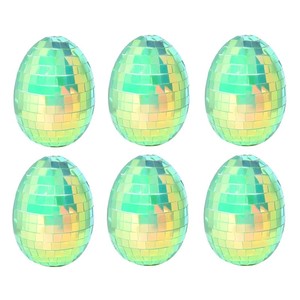 Silver Reflection Easter Customized Disco Ball Paper Egg Hanging PET Teen Decoration - Product Image 6