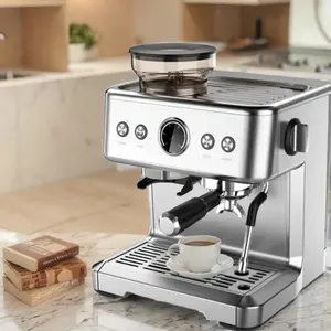 Полуавтоматическая интеллектуальная коммерческая машина для приготовления кофе капучино с давлением, 15 бар