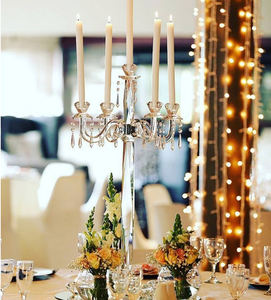 Bomboniere Votive all'ingrosso in <span class=keywords><strong>vetro</strong></span> a 5 candelabri in cristallo chiaro - Product Image 6