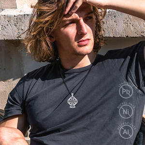 Changda S925 Sterling Silver <strong>St</strong> Christopher <strong>St</strong> Benedict Saint Jesus Medal Archangel <strong>St</strong> <strong>Michael</strong> <strong>Necklace</strong> for Men - Product Image 4