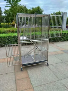 3 capas hogar mascota hábitat gato Villa casas jaula Metal grande Acero inoxidable gato jaula Animal sostenible botón 2 uds - Product Image 6