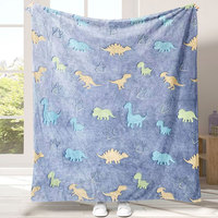 Cadeau d'anniversaire chaud, couverture de canapé en flanelle douce et confortable, qui brille dans le noir, en forme de dinosaure, pour enfants